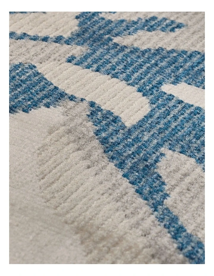 Fab Habitat Tawang Indoor Outdoor Rugs in Navy Blue and Cream image 4