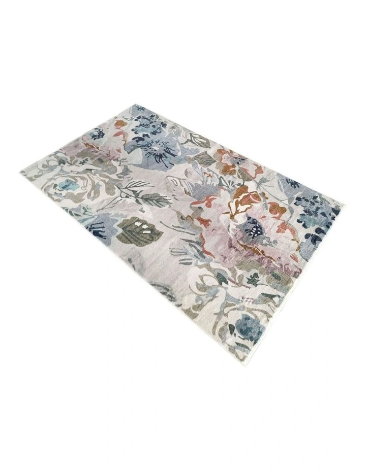 Fab Habitat Kyul Floral Machine Washable Rug in Multicolour image 2