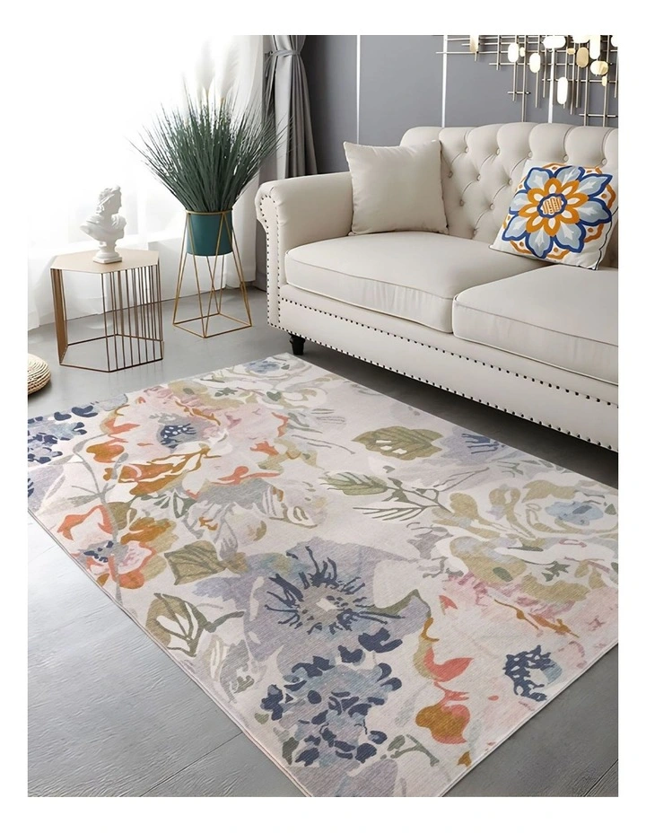 Fab Habitat Kyul Floral Machine Washable Rug in Multicolour image 5
