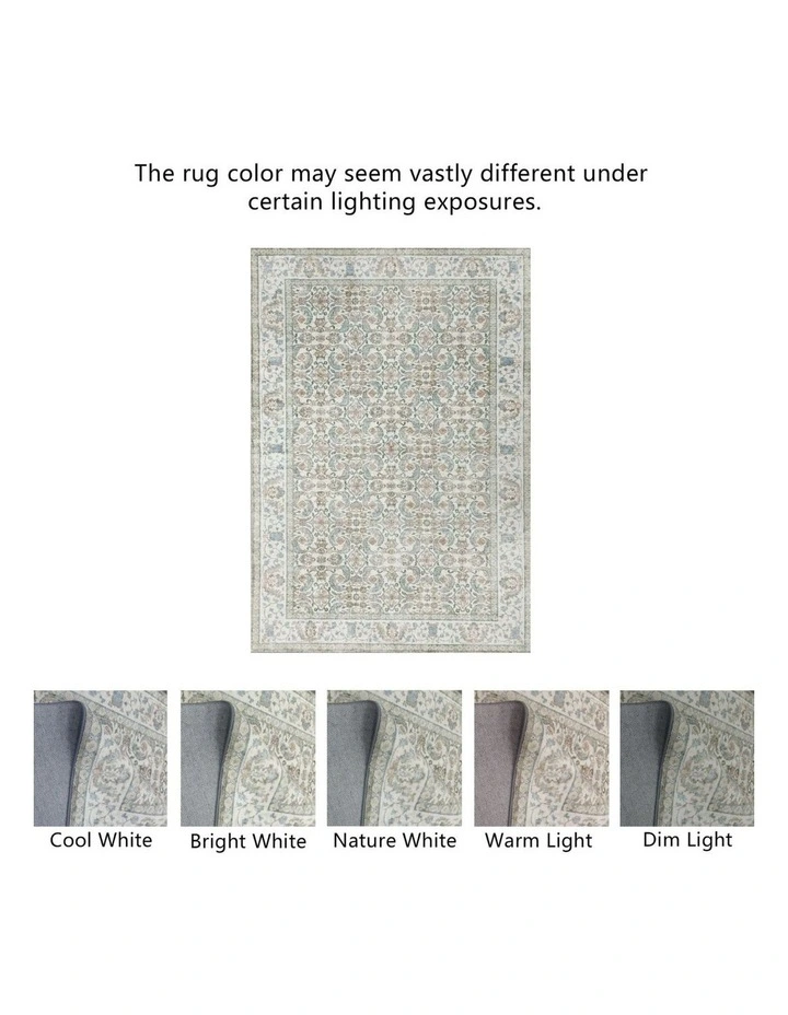 Fab Habitat Kingston Distressed Machine Washable Rug in Multicolour image 5