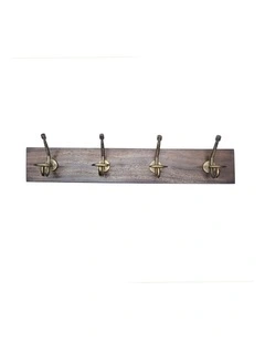 Fab Habitat Columba 60cm Wood and Metal Wall Hook in Natural