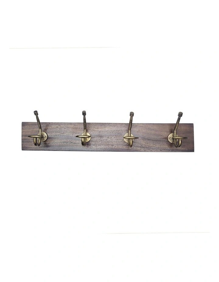 Fab Habitat Columba 60cm Wood and Metal Wall Hook in Natural image 1