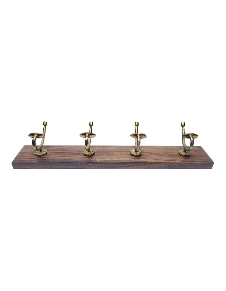 Fab Habitat Columba 60cm Wood and Metal Wall Hook in Natural image 4