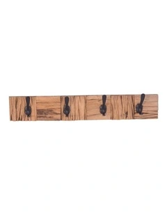 Fab Habitat Ara 60cm Wood and Metal Wall Hook in Natural