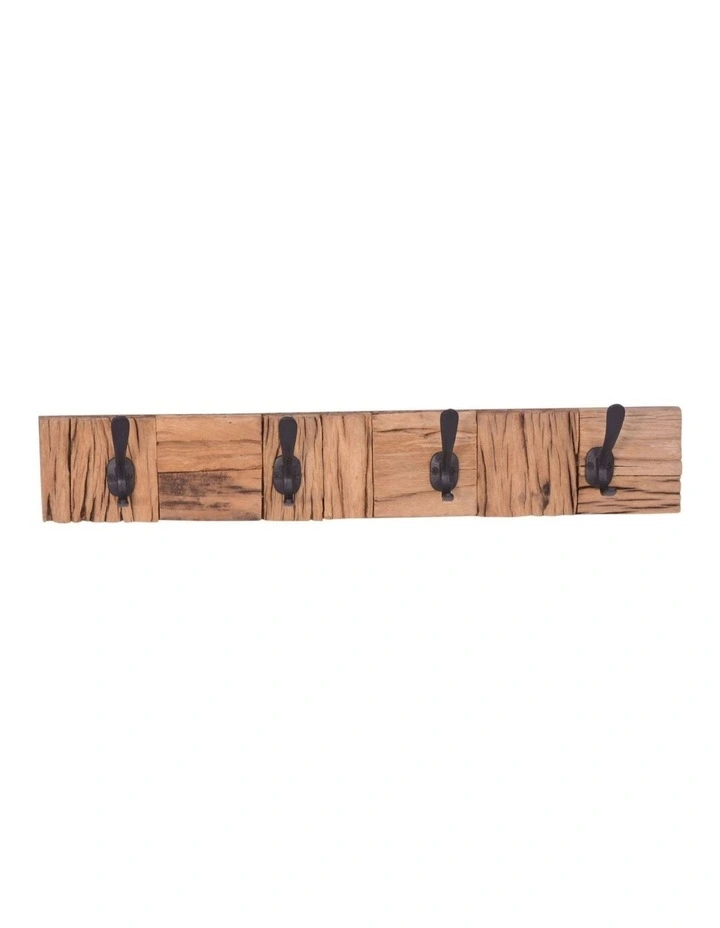 Fab Habitat Ara 60cm Wood and Metal Wall Hook in Natural image 1