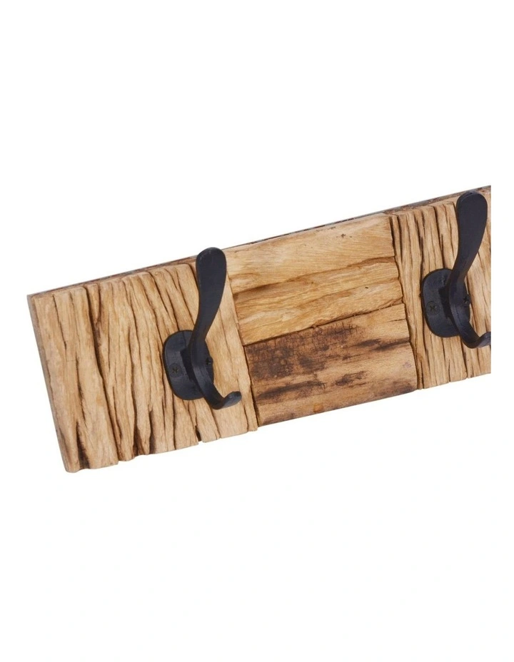 Fab Habitat Ara 60cm Wood and Metal Wall Hook in Natural image 4