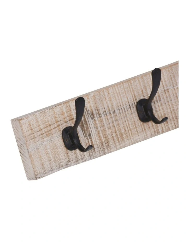 Fab Habitat Hercules 60cm Wood and Metal Wall Hook in Natural image 4