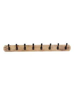 Fab Habitat Caelum 90cm Wood and Metal Wall Hook in Natural