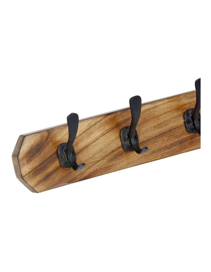 Fab Habitat Caelum 90cm Wood and Metal Wall Hook in Natural image 4