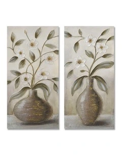 Multicolour Flowers Vase Hand Painting Canvas For Wall Decorative Display