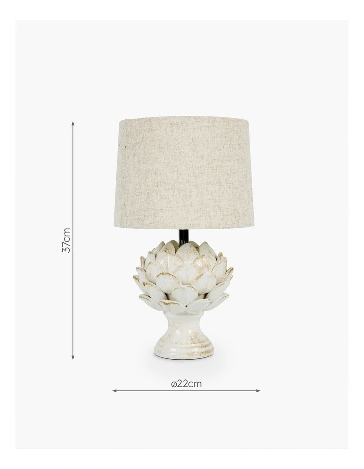 Petaline Table Lamp 37cm in Cream image 2