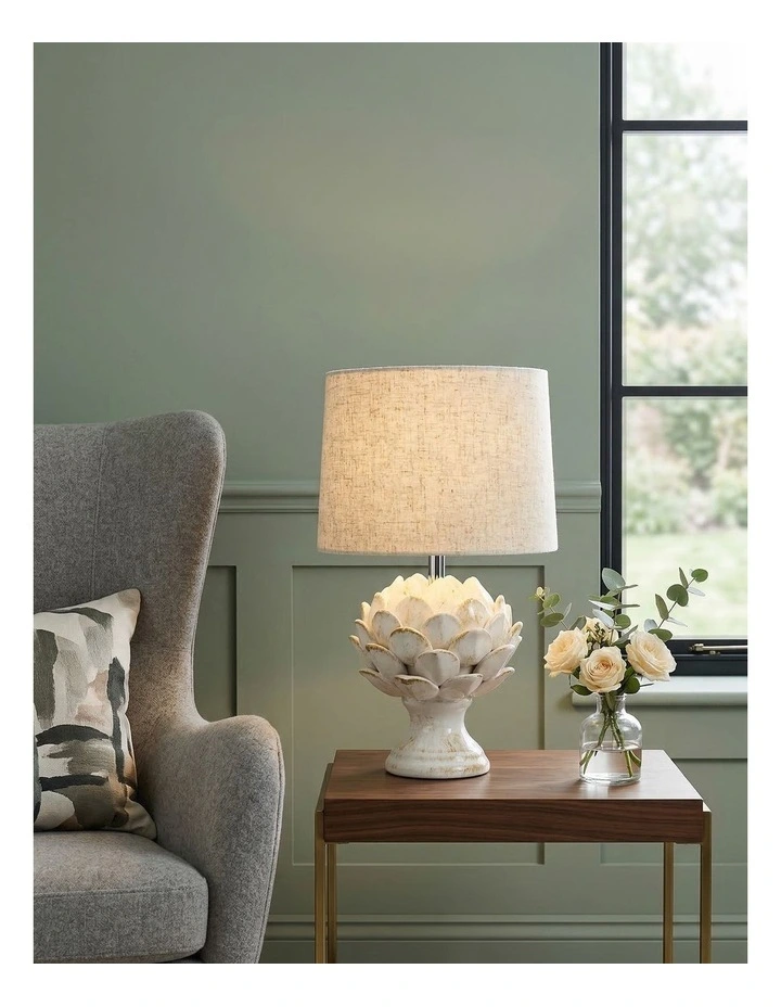 Petaline Table Lamp 37cm in Cream image 4
