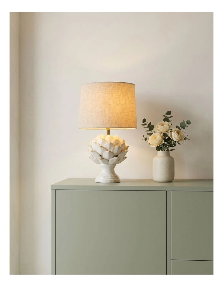 Petaline Table Lamp 37cm in Cream image 5