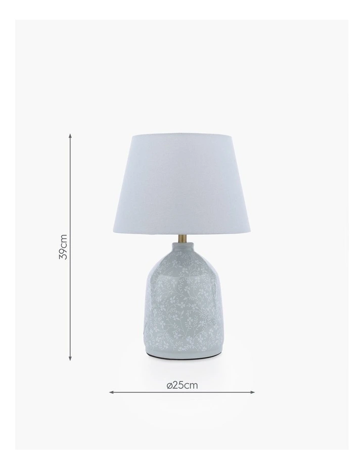 Fern Table Lamp 39cm in Duck Egg image 2