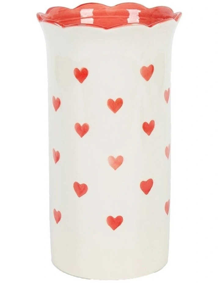 Pink Mood Vase 24cm in Red and White image 1