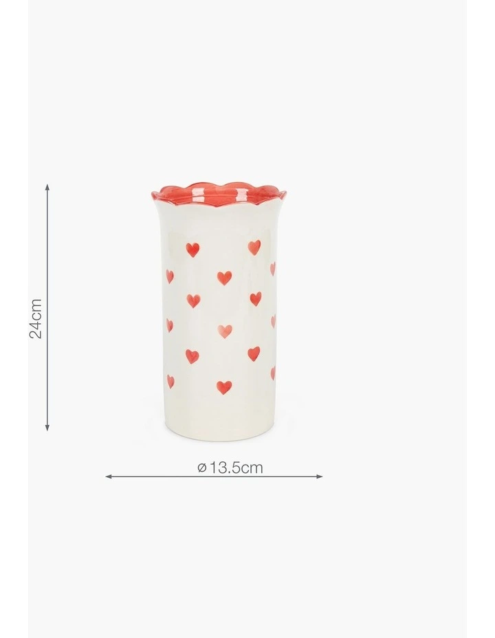Pink Mood Vase 24cm in Red and White image 2