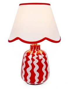 Wave Table Lamp 37cm in Red