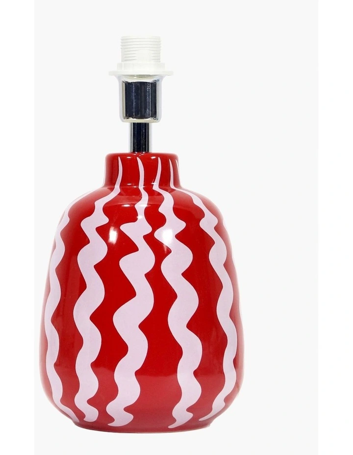 Wave Table Lamp 37cm in Red image 3