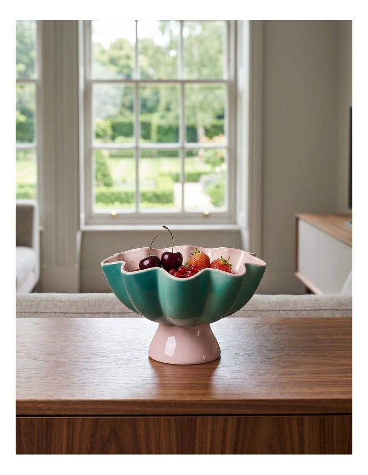Lotus Bloom Footed Bowl 13cm in Multi-color image 3