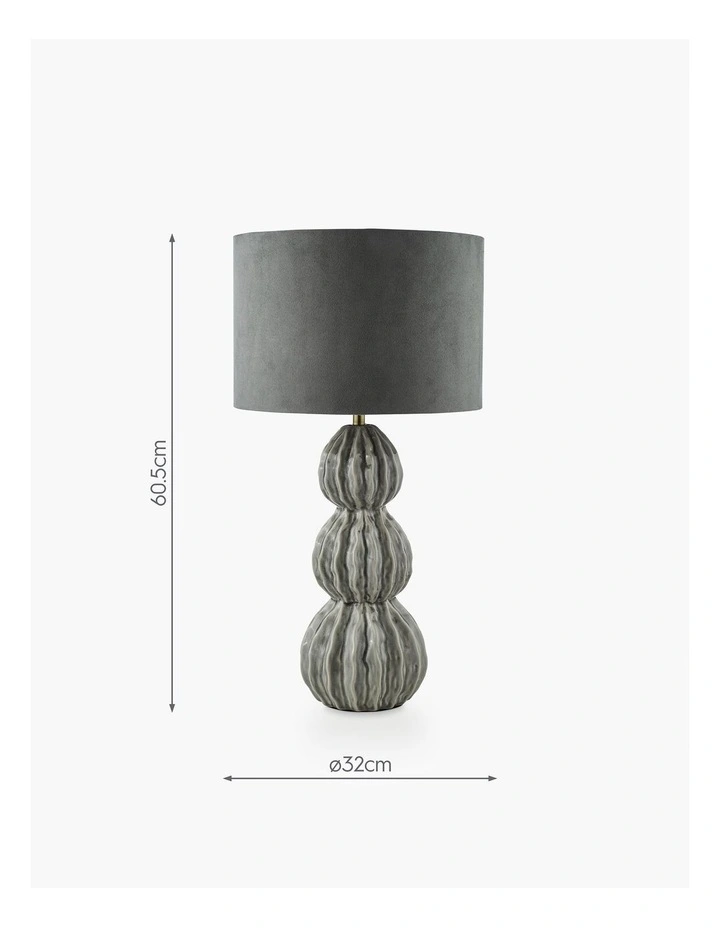 Cove Table Lamp 60cm in Grey image 2