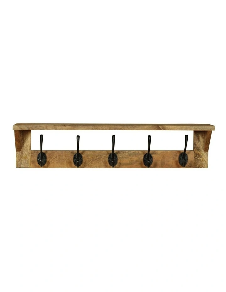 Fab Habitat Reva 65cm Wood And Metal Wall Hook in Natural image 1