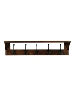 Fab Habitat Reva 65cm Wood And Metal Wall Hook in Walnut