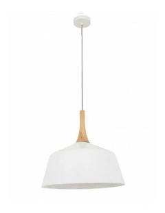 Nordic Modern Scandinavian Medium Dome Shape Steel & Wood Pendant Lights
