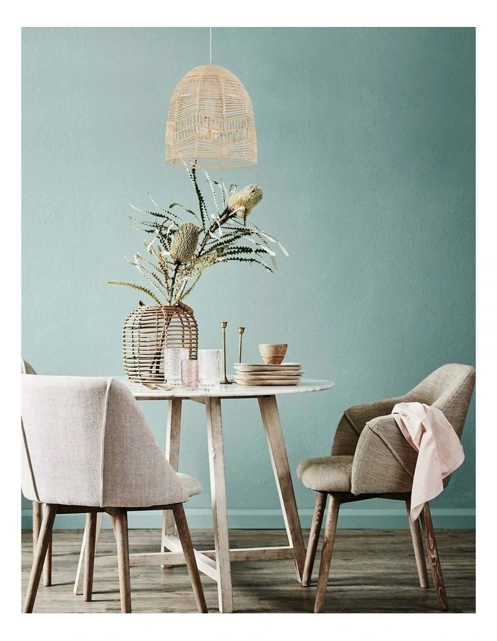 Rota Bohemian Interior Natural Rattan Ellipse Pendant Light image 4