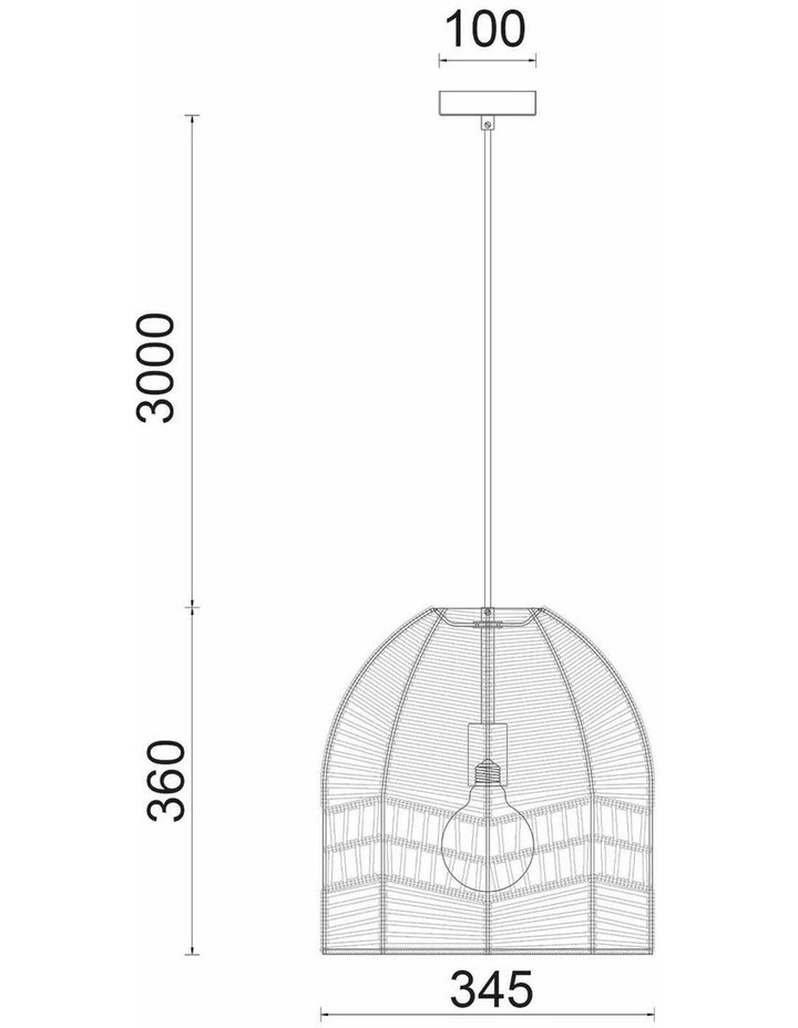 Rota Bohemian Interior Natural Rattan Ellipse Pendant Light image 6
