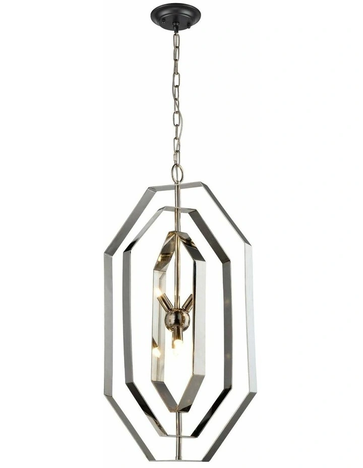 Orbita Bohemian Polished Nickel Pendant Light image 1