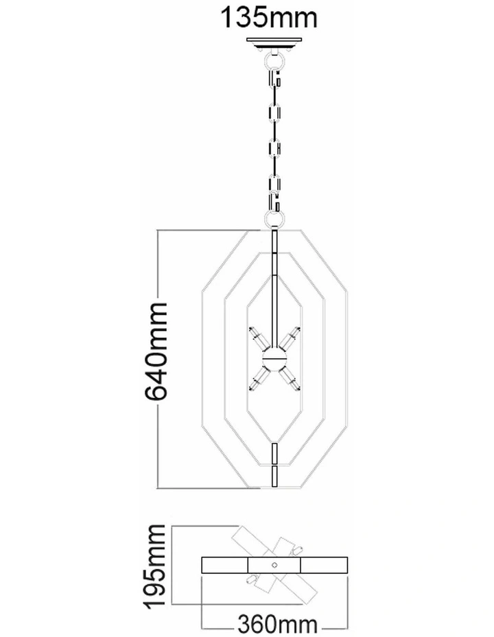 Orbita Bohemian Polished Nickel Pendant Light image 3