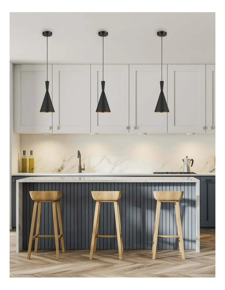 Caviar Black Cone Shape Pendant Light image 2