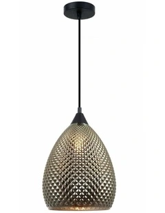 Rictus Bohemian Glass with Quadrilateral Segments Ellipse Shape Pendant Lights