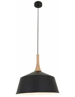 Nordic Modern Scandinavian Medium Dome Shape Steel & Wood Pendant Lights