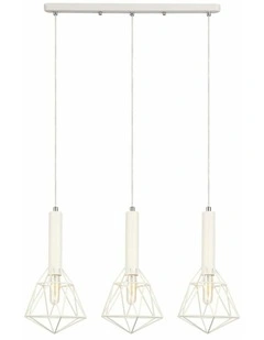 3x Bird Cage With Bar Base Pendant Lights