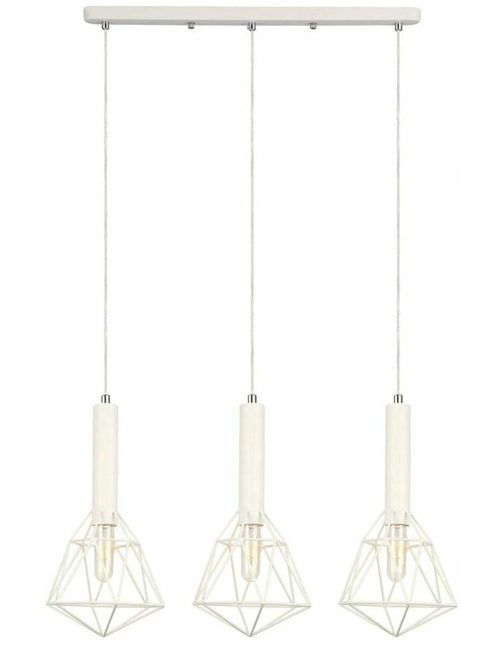 3x Bird Cage With Bar Base Pendant Lights image 1