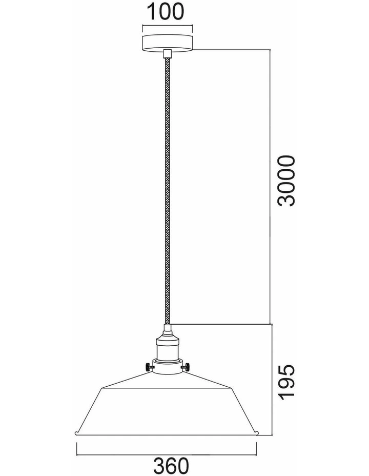 Cerema Interior White with Antique Brass & Black Highlight Angled Dome Pendant Light image 2