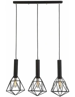 3x Bird Cage With Bar Base Pendant Lights
