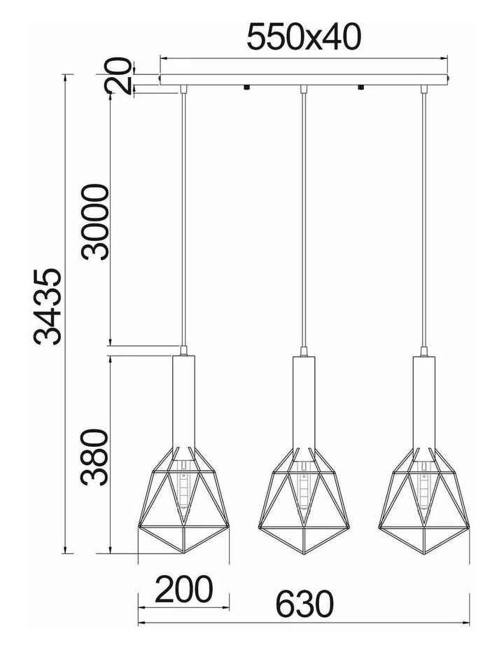 3x Bird Cage With Bar Base Pendant Lights image 4