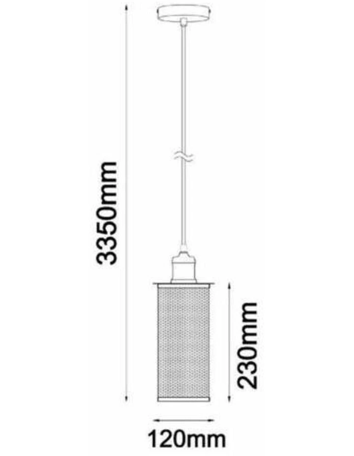 Veneto Industrial Aged Decorative Single Black Mesh Pendant Light image 4