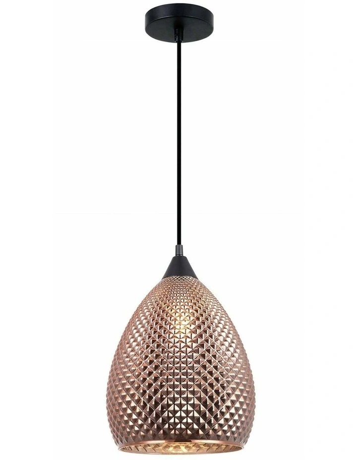 Rictus Bohemian Glass with Quadrilateral Segments Ellipse Shape Pendant Lights image 1