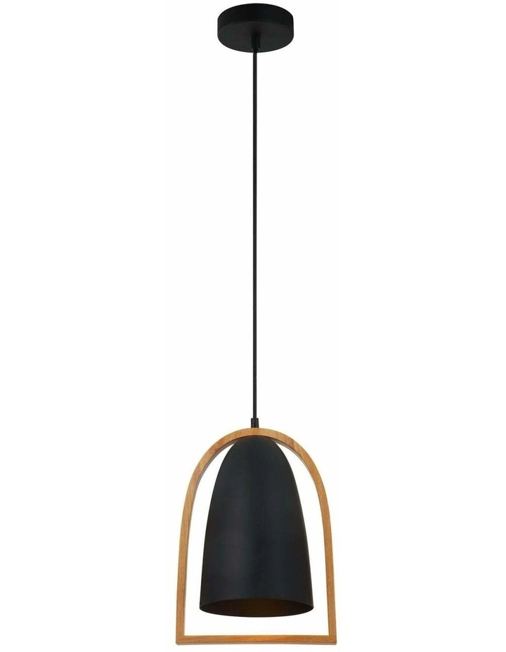 Swing Ellipse with Wood Frame Pendant Lights image 1