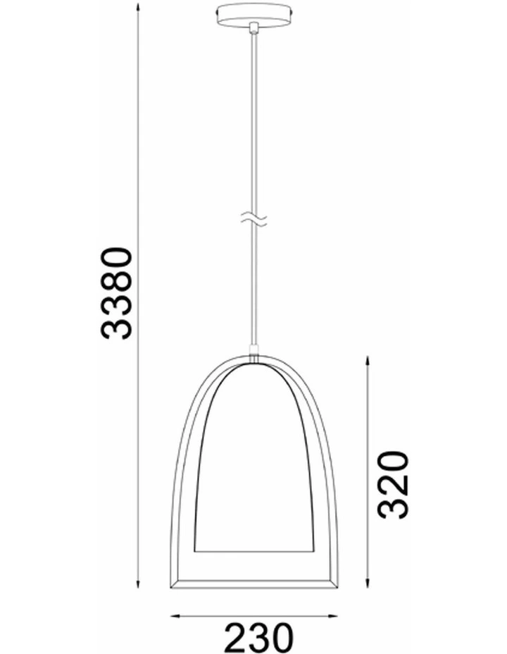 Swing Ellipse with Wood Frame Pendant Lights image 2