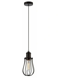 Blackband Industrial Black Pear Shape Bird Cage Pendant Light