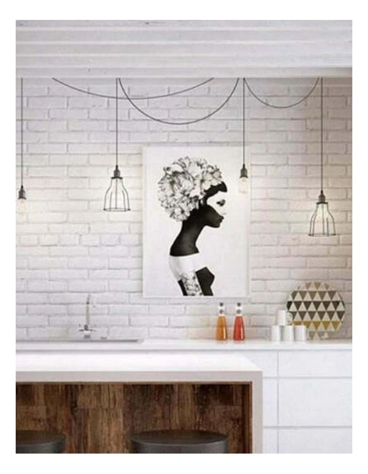 Blackband Industrial Black Pear Shape Bird Cage Pendant Light image 2