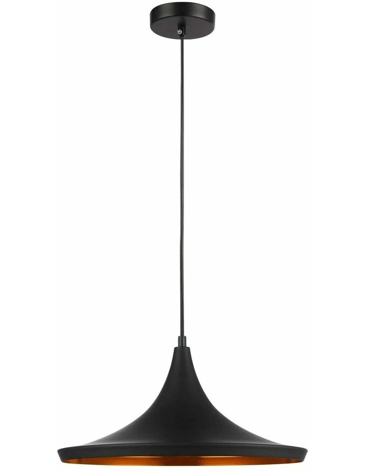 Caviar Black Mexican Hat Shape Pendant Light image 1