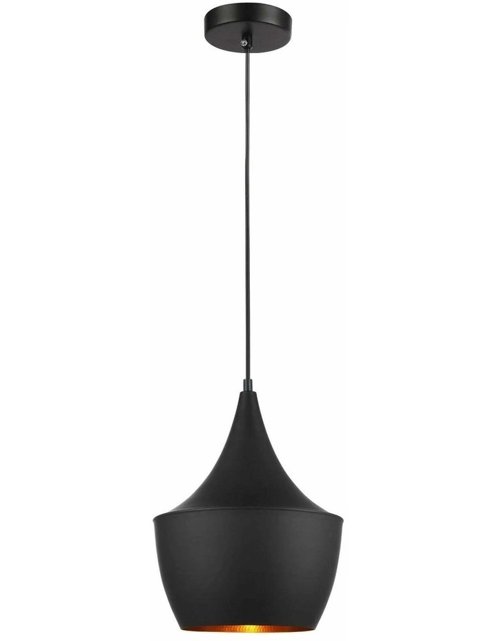 Caviar Black Angled Bell Shape Pendant Light image 1