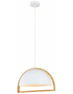 Swing Dome With Wood Frame Pendant Lights