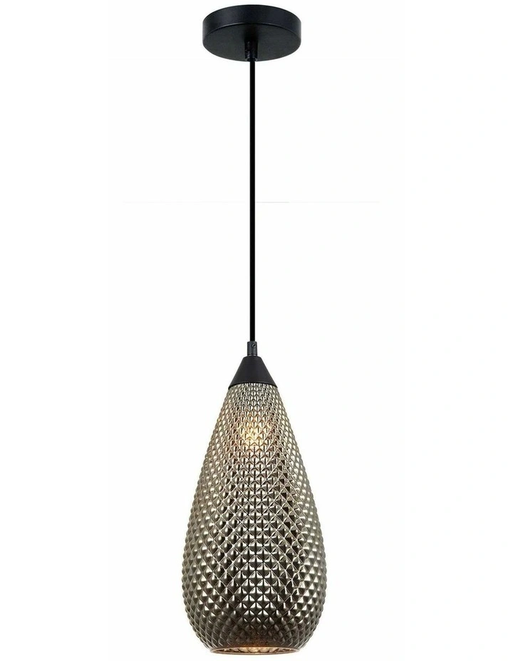 Rictus Bohemian Glass with Quadrilateral Segments Tear Drop Shape Pendant Lights image 1