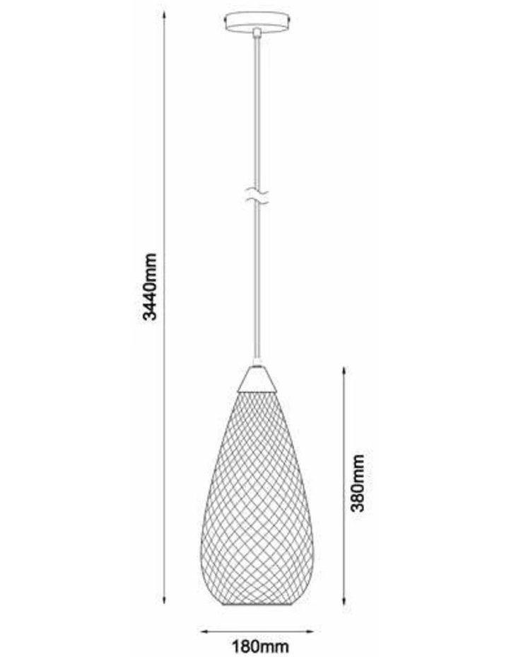 Rictus Bohemian Glass with Quadrilateral Segments Tear Drop Shape Pendant Lights image 3